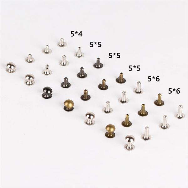 

100 шт. 5 мм круглая одиночная колпачка заклепки металлического крепления столкновения ногтей металлический шип каменные кожаные сути для об