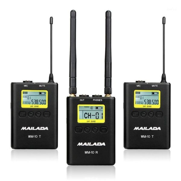 

wm-10 professional uhf wireless microphone lavalier mic receiver transmit for dslr cameras sony canon osmo pocket wm101