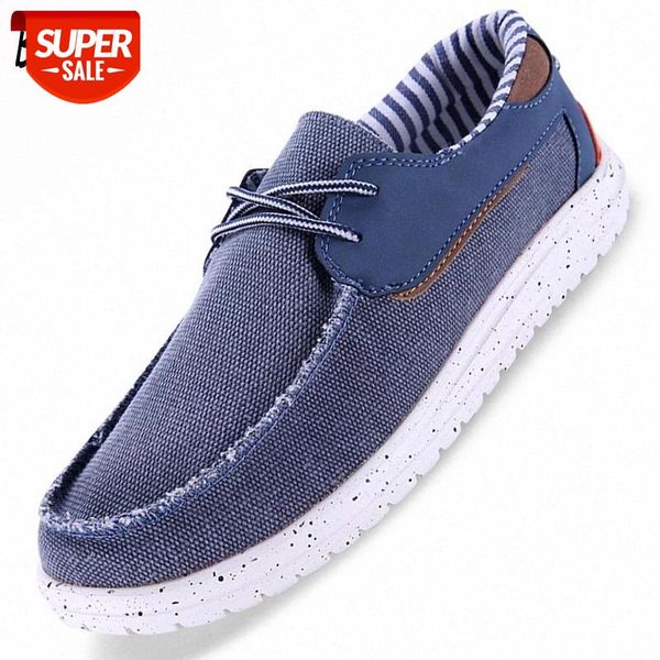 

brand summer men's casual shoes light breathable men's canvas shoes denim outdoor non-slip loafers flat #d32g