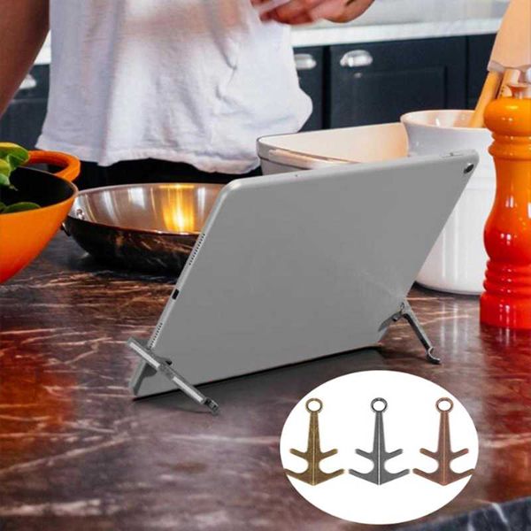 

cell phone mounts & holders magnetic holder retro portable anchor shaped metal mini deskstand support suction tablet tripod magnet brack
