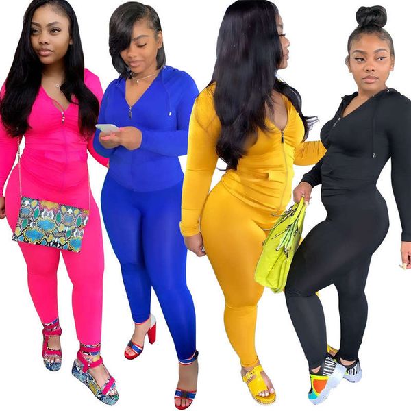 

x9179 two piece sports suit autumn winter, Gray