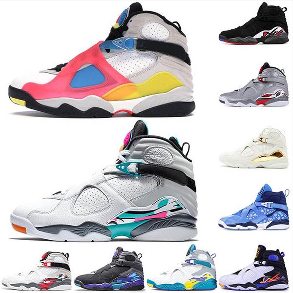

2021 jumpman 8 mens basketball shoes 8s satin\r\r aqua black doernbecher multicolor bred sneakers trainers 13, White;red