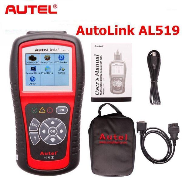 

autel al519 autolink works for multi-brand cars obdii/eobd scanner lifetime upgrade supports multi-language autolink al5191