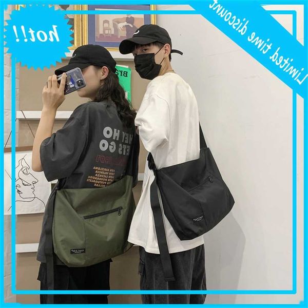 

four seasons waterproof nylon korean single shoulder messenger men's and women's common large capacity bag