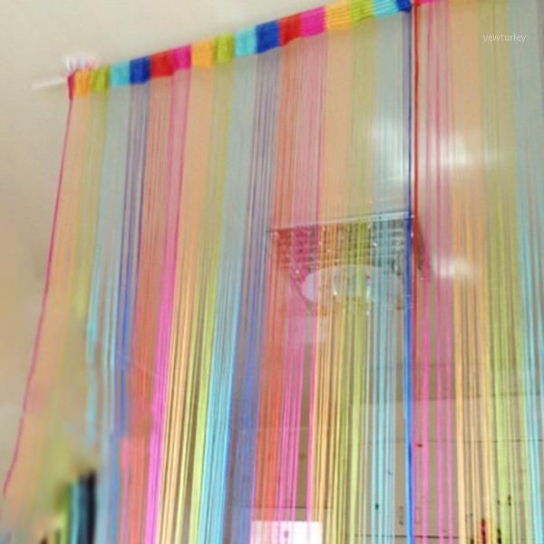 

curtain & drapes 2021 romantic and colorful line rainbow living room partition interior decoration1
