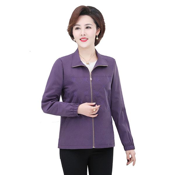 

new plus size middle-aged elderly female short jacket coat thin outerwear r230 qbo6, Tan;black
