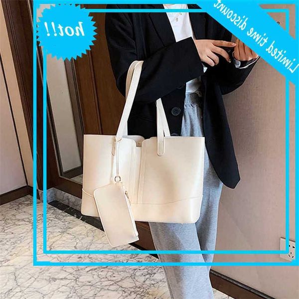 

large capacity effects color tote women winter mode pu handbag retro simple soft shoulder bag