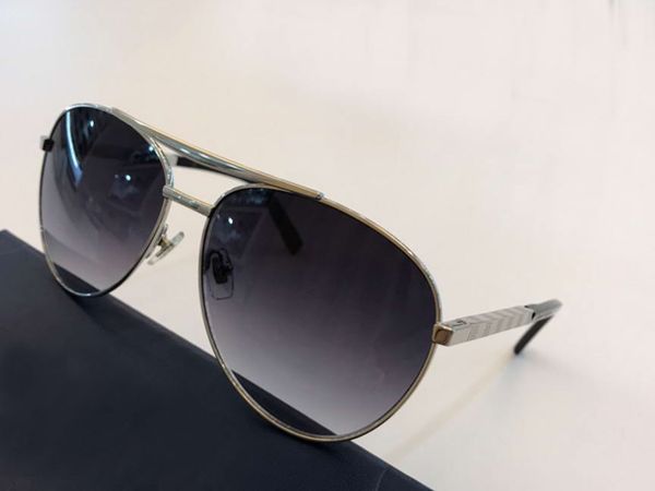 

vintage attitude pilote sunglasses 0340 silver frame grey gradient men pilot sun glasses uv400 protection with box, White;black