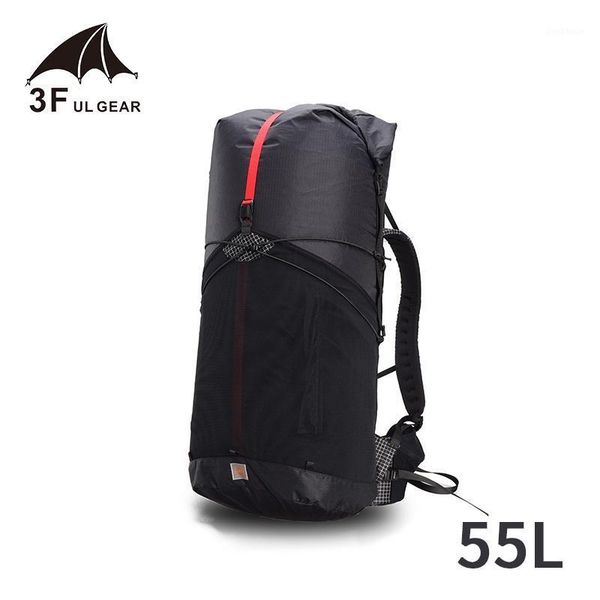 

outdoor bags 3f ul gear trajectory 55l ultralight backpack women/men bag xpac rucksack big capacity camping sport light1