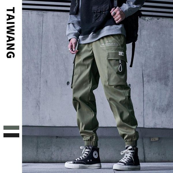 

hybskr 2020 winter new men's casual fashion pants man oversize cargo hip hop fashion trousers woman harajuku straight pants, Black