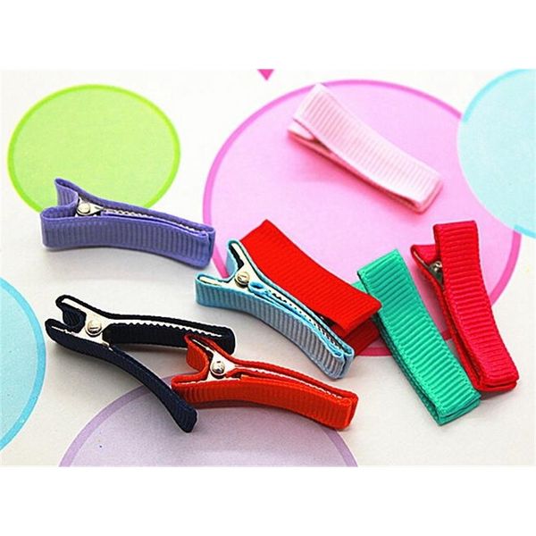 

accessories diy all covered 35mm ribbon clip fully lined alligator double prong clips girl hair bows flowers hairband 10