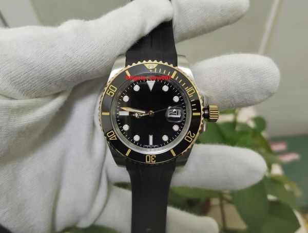 

elling wristwatch 40mm 116613 two tone black dial ceramic bezel asia 2813 movement automatic mechanical mens watch watches, Slivery;brown