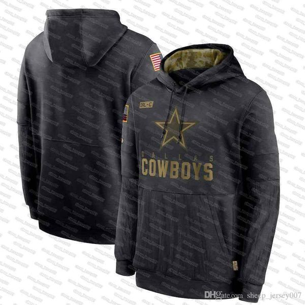 

даллас ковбои мужская толстовка 2020 salute для обслуживания sicline performance pullover football hoodie s-xxxl футбольные майки, Black;red