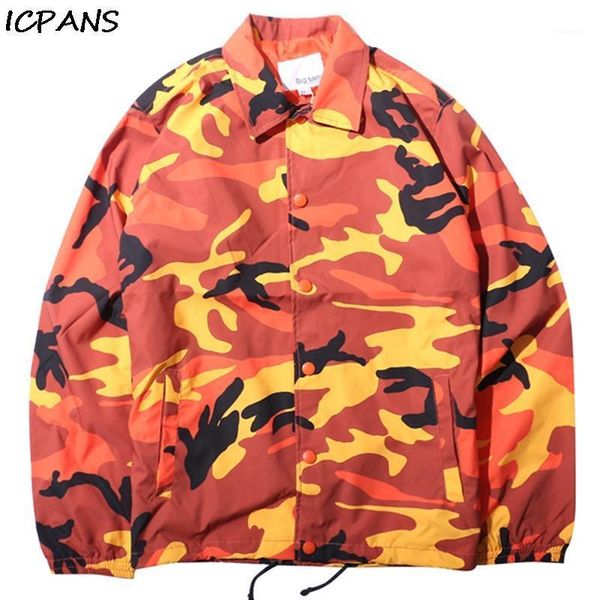 

icpans camouflage jacket men tactical waterproof streetwear hip hop skateboard mens outwear 2020 autumn spring gray, oranger1, Black;brown