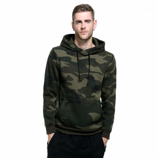 

2019 new sweater men's national tide hooded jacket autumn and winter models camouflage sports loose casual large size tide brand1, Black;brown