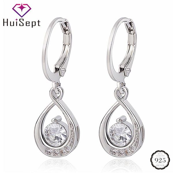 

huisept silver 925 earrings jewellery water drop shape zircon gemstones earring for female wedding party ornaments wholesale