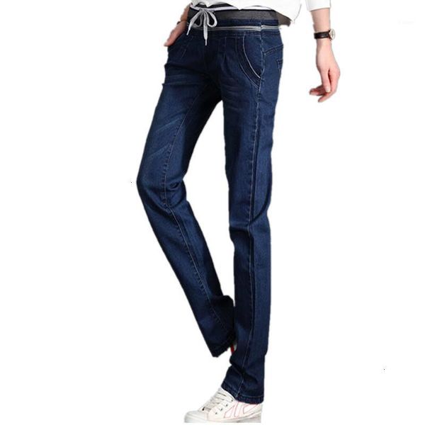 

women's jeans retrieve slim fit long denim pants pills size elastic waistcoats thin woven casual strap women blue pencil broek k2181