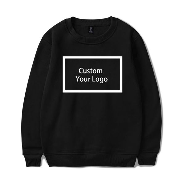 

wamni customized print hoodies wholesale sweatshirts cotton hoodies diy streetwear drop shipping clothing c1117, Black