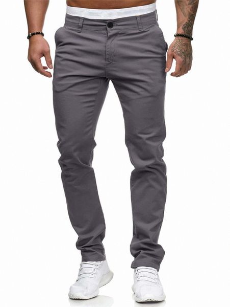 

men solid tapered pants l9a3#, Black