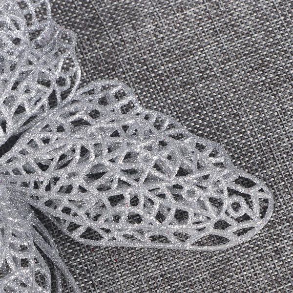 

6шт с рождеством украшения серебро бабочка украшение рождественской елки подарок для xmas украшения повесьте украшение качество a3 bbykdm