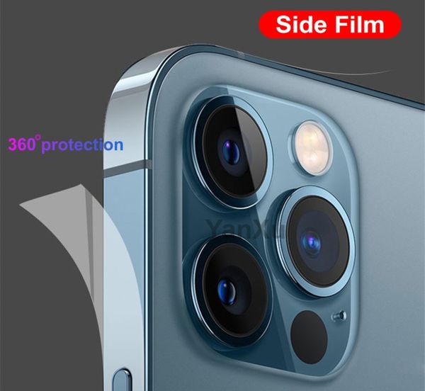 

2 шт. мобильный телефон прозрачная боковая пленка для iphone 12 / 12pro max 12mini rim защитная пленка ультратонкий матовый тпу гидрогельная