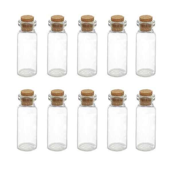 

10 pcs small transparent glass bottle 1ml cork ser bottles diy small glass bottle mini containers sqcvxg