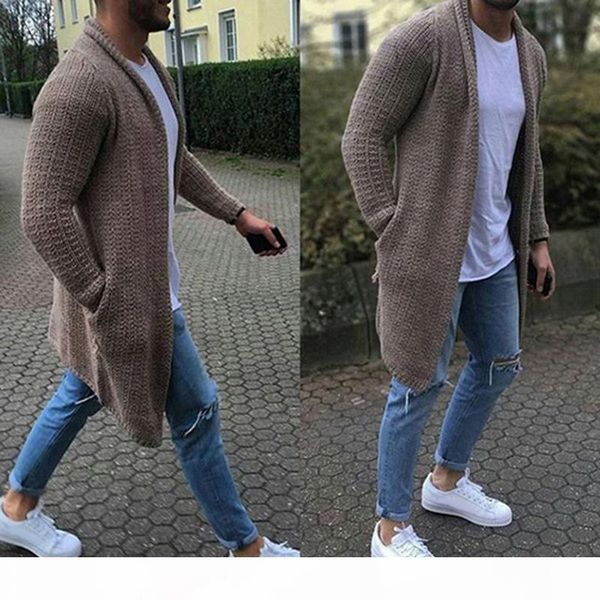 

осень зима мужская одежда свитер с длинным рукавом большой модный сплошной цвет кардиган свитер плюс размер -3xl, White;black