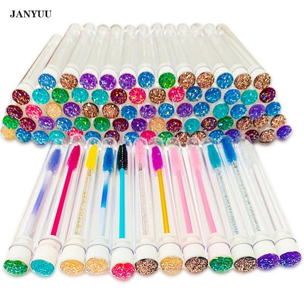 

makeup brushes eyelash brush separate diamond tube eyebrow replaceable dust-proof disposable extension