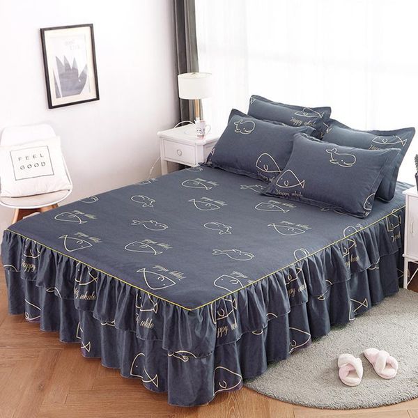 

35 bedcover cartoon fitted sheet cover quilted bedspread bedroom bed cover pillowcase skirt multiple sizes