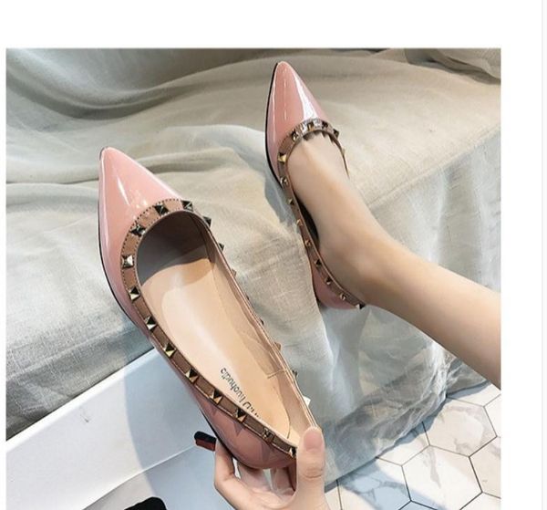 

women's shoes spring and autumn fashion flat bottom pointed end, Black