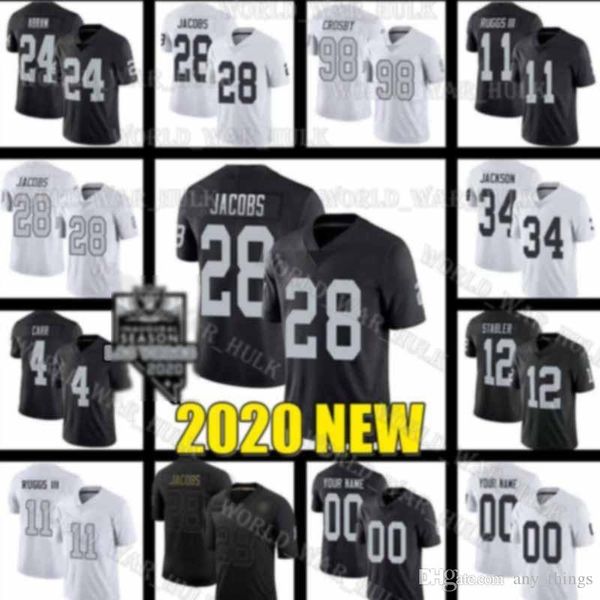 

las vegas raider custom josh jacobs hunter renfrow henry ruggs iii maxx crosby marcus mariota jason witten lynn bowden jr long jerseys, Black;red