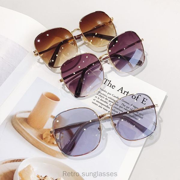 

sunglasses 2021 big square women oversize metal frame sun glasses male designer female large shades fml1, White;black
