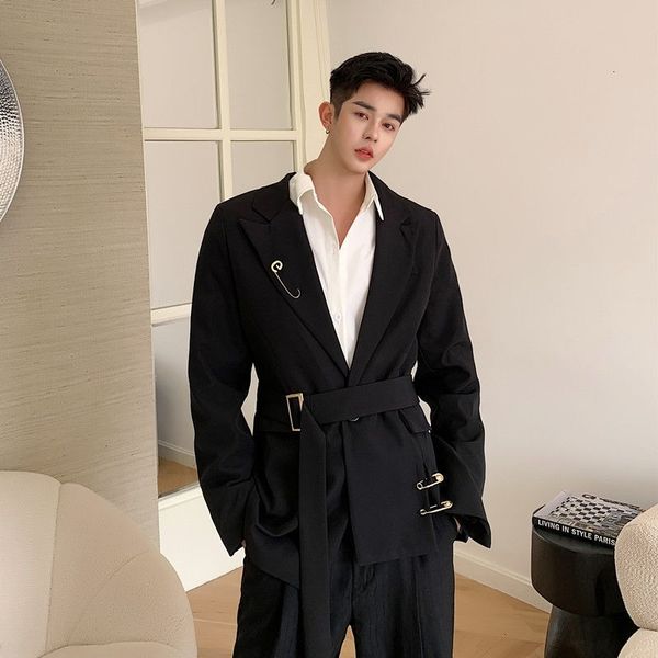 

new man black business 2021 fashion men's blazer suit jacket casual oversize male clothing korean style 96vu, Black;brown