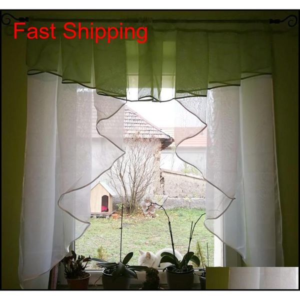 

flying tulle kitchen curtain for window balcony rome pleated design stitching colors voile sheer drape white yar jllptv insyard
