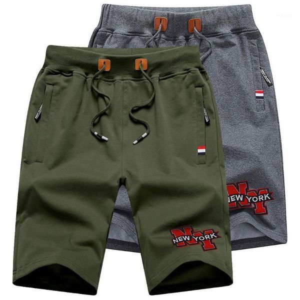 

summer men fashion english embroidery boardshorts male casual breathable cotton sweatpants mens elastical belts beach shorts1, White;black