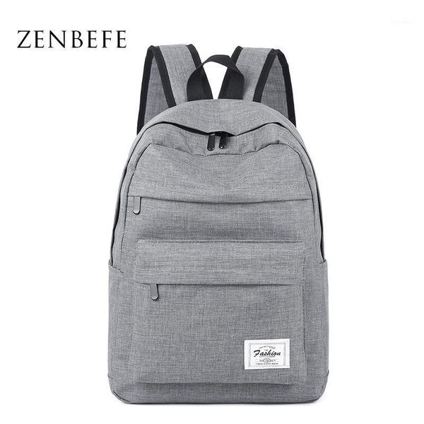 

backpack zenbefe linen backpacks school bag for teenagers fashion men's travel rucksack large capacity book bags leisure backpack1