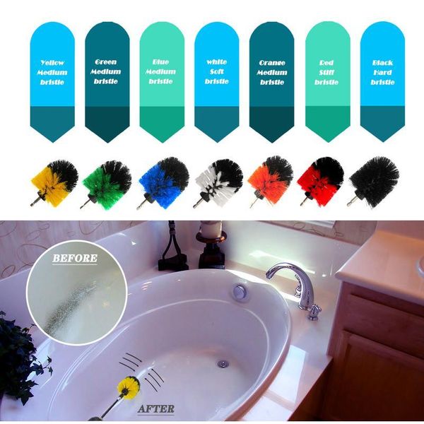 

4pcs/set power scrubber drill brush kit electric cleaning brush with extension for car,grout, tiles,bathroom, k bbyfse