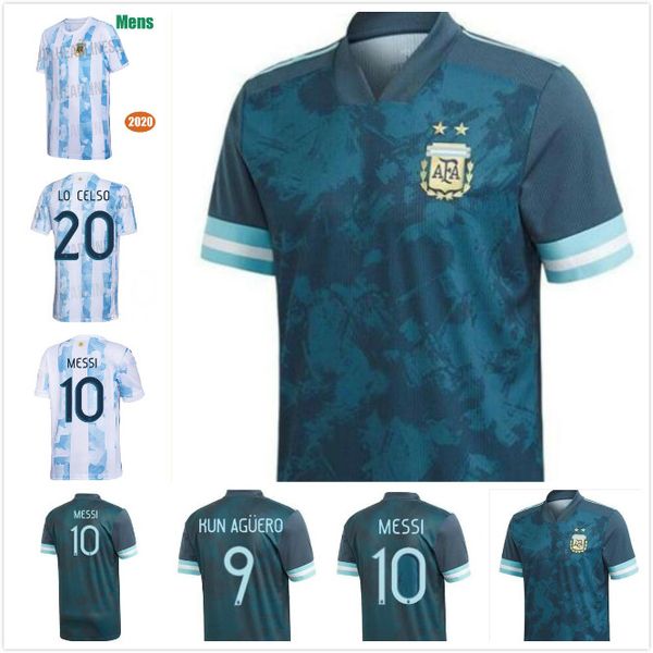 

2020 2021 argentina copa america home away soccer jersey 20 21 messi dybala football shirts aguero icardi mascherano camiseta de futbol, Black;yellow