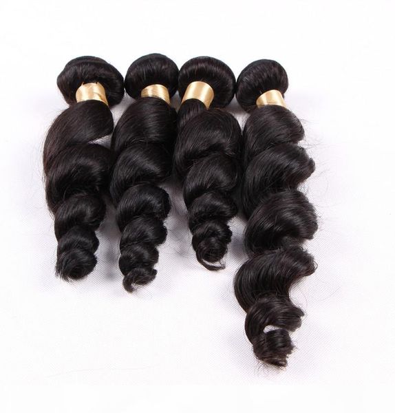 

human hair weave body wave & straight&loose wave 3 bundles brazilian peruvian malaysian indian virgin hair weft ing, Black