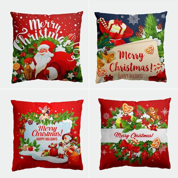 

christmas cushions pillowcase decor xmas snowman deer cushion cover decorative xmas pillowcase for living room decoration