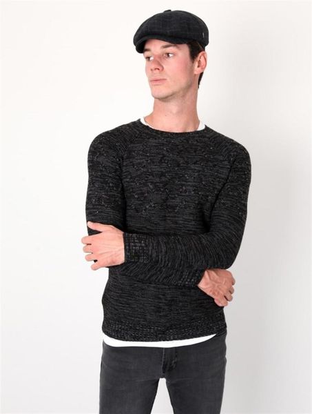 

bike collar pattern black mens sweater, White;black