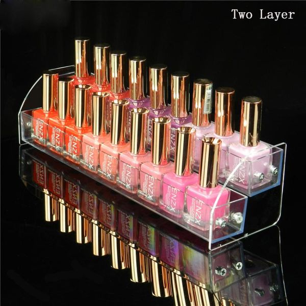 

acrylic makeup storage box lipstick jewelry case holder display cosmetic organizer shelf, Pink;blue