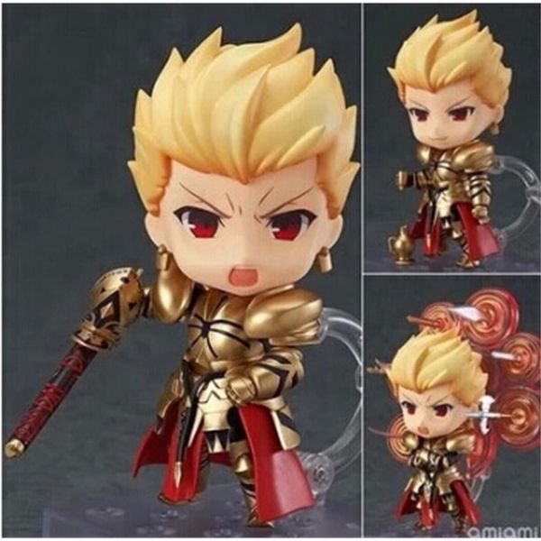 

new 10cm q version fate stay night gilgamesh mobile action figure toys collection christmas toy doll t200704