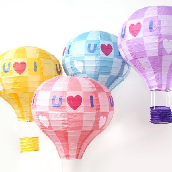 

christmas decorations 5pcs/lot 30cm i love you paper lanterns air balloon valentine's day baby birthday party wedding decor1