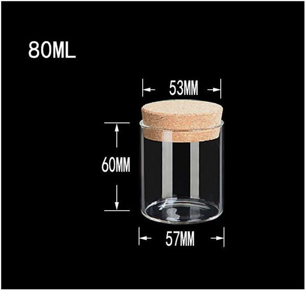 

wide-mouth glass jars bottles with corks container for saffron candy vanilla tea food transparent clear empty bottles bbyagc