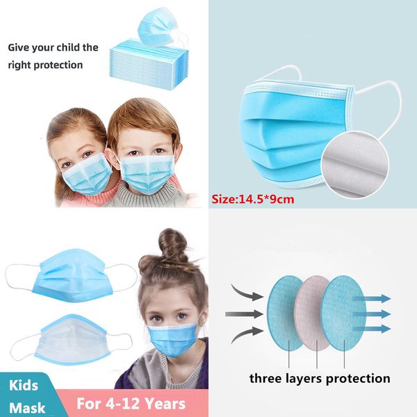 

cartoon respirator disposable child boys girls non-woven kids mouth mask anti pollution breathable face masks cnp7pu