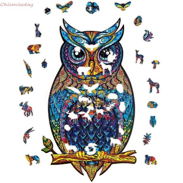 

wooden jigsaw puzzles a5 size animal shape puzzles reative gifts for children unique irregular shape jigsaw pieces party favors