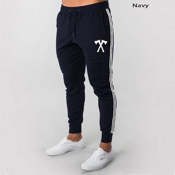 

2020 men's autumn and winter fashion sports jogging fitness casual trousers tight sports cotton trousers1, Black
