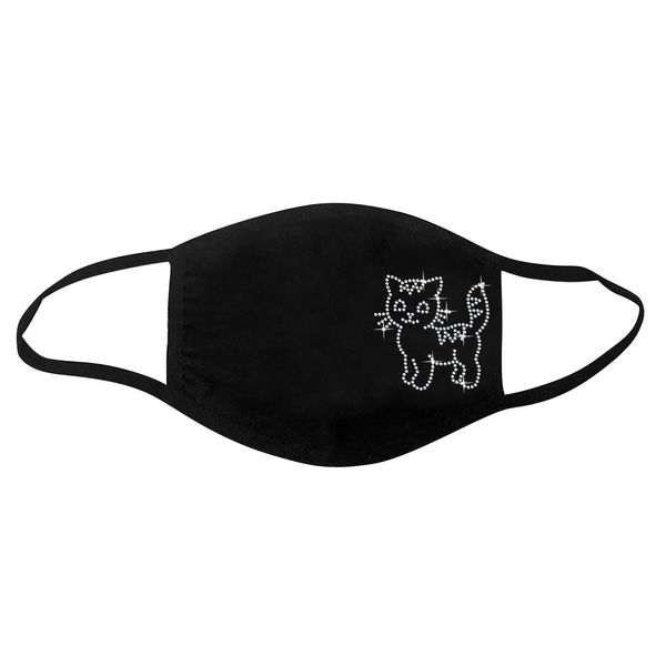 

reusable face mask women's sequin cotton fabric women reusable outdoor drill breathable fashion ice cotton windproof mask bbyama