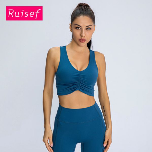 

pleated shockproof gathered bra reflective hip lifting peach pants running yoga fitness suit, Gray